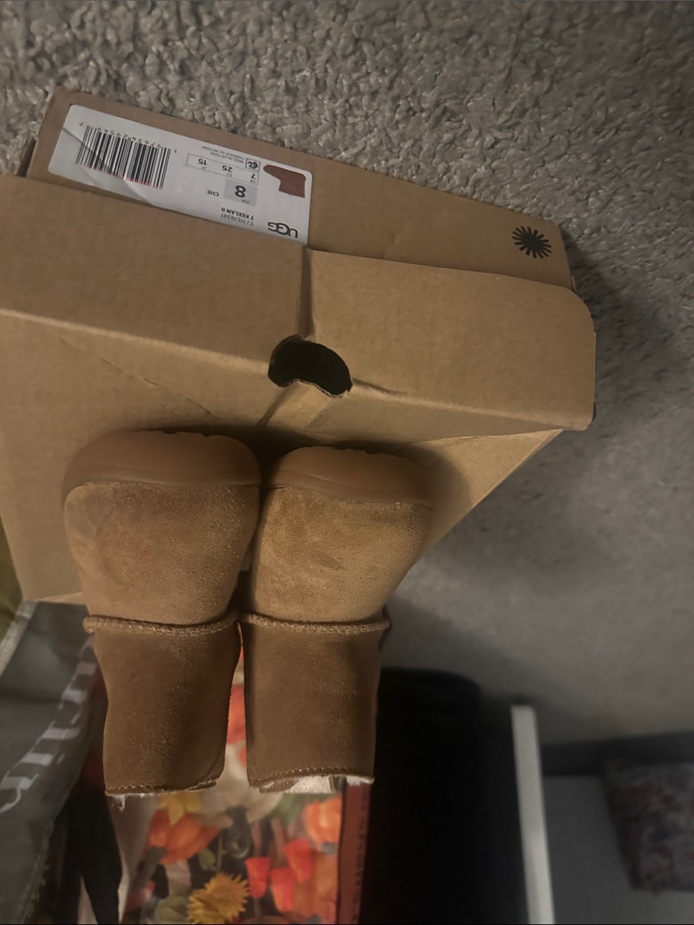UGG Kids Suede Chestnut Tan Boot